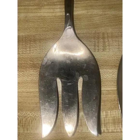 Vintage International Deepsilver Serving Pair Spoon Fork Silver Plate - Picture 3 of 7